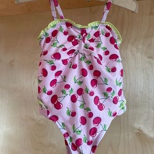 Izod baby girl cherry bathing suit
